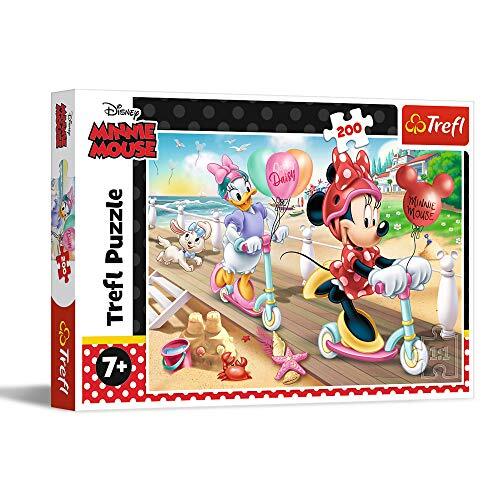 Trefl Puzzel, Disney Minnie, 200 elementen, Minnie op het strand, voor kinderen vanaf 7 jaar