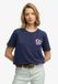 Superdry SD&Co Relaxed T-shirt Damen Baumwolle Eclipse Navy Größe 16