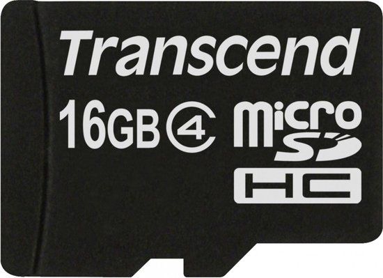 Transcend 16GB Micro SDHC Class 4 Memory Card - TS16GUSDC4