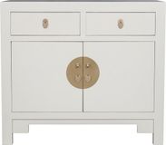 Fine Asianliving Chinese Kast Moonshine Greige - Orientique Collectie B90xD40xH80cm