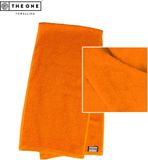 The One Towelling Sporthanddoek - 30 x 130 cm - Nek Handdoek - 100% Gekamd katoen - 450 gr/m² - Fitness handdoek - Oranje