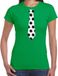 T-shirt vert fan pour femmes - cravate de football - supporter de football - chemise/tenue Euro/Coupe du Monde S