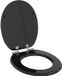vidaXL Toiletbril Zwart Bewerkt Hout 44 x 38 cm