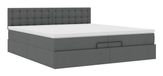 VidaXL Bed met Opbergruimte/Onderschuifbed Rechthoekig Hout Donkergrijs