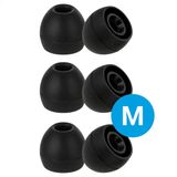 Selected by GSMpunt.nl GSMpunt B.V. 3 Pack Siliconen Medium (M) Dopjes Oordopjes Vervanging Tips Geschikt voor Oordopjes / Headsets Inclusief opbergdoosje Zwart