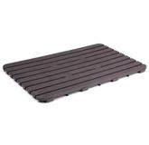 Tatay Doucheplatform, polypropyleen kunststof, houtlook, antislip, zonwering, met rubberen noppen, donkerbruin. Afmetingen 80 x 50 cm