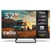 Cello CTRAV-32TZ Smart frameloze led-tv, 12 V, met Tizen OS van Samsung, Gaming Hub, Pitch Perfect luidspreker, HDMI, Bluetooth, triple-tuner