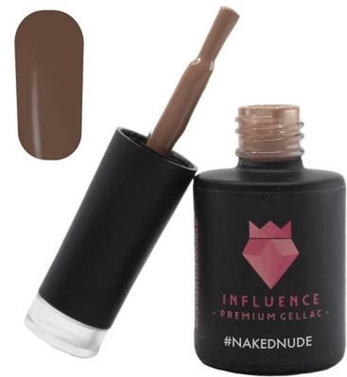 Influence - Premium Gellac #Nakednude - Influence Gellac - UV/LED Gellak - Gel nagellak - Gel lak - Nude / Bruin - 10 ml