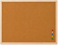 Glorex Hobby Prikbord wand - 60 x 40 cm - Kurk - Houten frame - Inclusief punaises