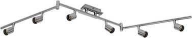 Osram LED Spot Cylinder DUO plafondspot 6x GU10, Geborsteld Nikkel/Chroom, Staal, draaibaar, IP20, Binnenruimte