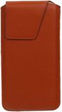 Best Cases .nl Google Pixel - Universele Leder look insteekhoes/pouch Model 1 - Bruin Medium
