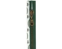 Opti Prym Ritssluiting Metaal 6mm Antiek Messing Deelbaar Donker Groen #461 65 cm