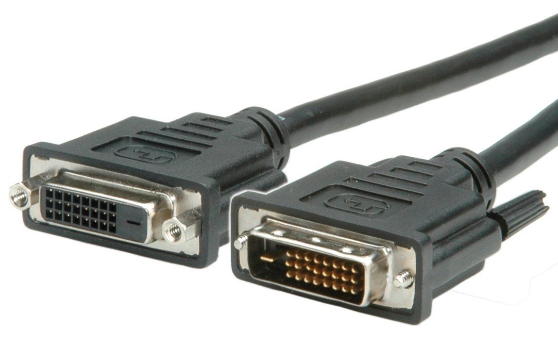 VALUE DVI Verlengkabel - DVI-D M/F (24+1) Dual Link - 1m