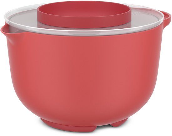 Mepal Chef it Mengkom met deksel, antislipbodem, magnetron- en vaatwasmachinebestendig, kom, materiaal bestand tegen 110 °C, 3000 ml, koraal
