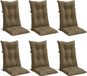 vidaXL Stoelkussens Hoge Rug 120x50x7 cm Stof Gemêleerd Taupe - Set van 2