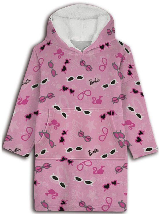 4KidsOnly Barbie Hoodie Fleece Deken, Sunny - Volwassen (One Size) - Polyester