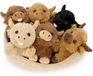 Highland-rundjes Ensemble de 7 peluches avec panier, 33 cm