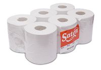 Saten handdoek, gerecycled cellulose, 2-laags, glad, breedte 195, 20 g, 145 m, 6 stuks