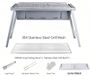 Grill portable - Grill pliable - Renforcé - Grille en acier inoxydable - Rectangulaire - Convient pour le camping et le pique-nique - Gris