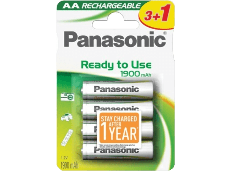 Panasonic Herlaadbare AA-batterijen Evolta 1900 mAh 4-Pack