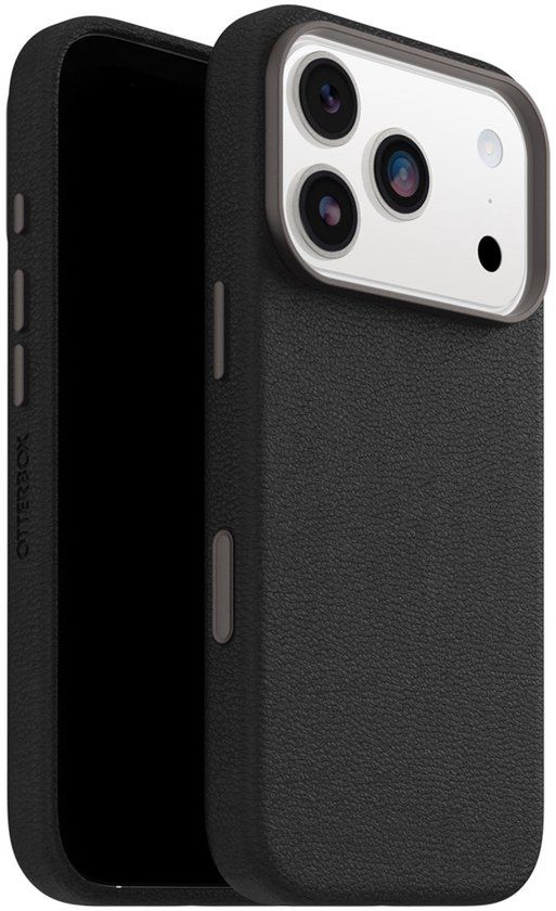 Otterbox Symmetry Cactus - iPhone 17 Pro - Leren Magsafe Backcover - Zwart