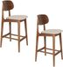 Dutchbone Marais Barkrukken 68,5 cm Walnoot kleur - Set van 2