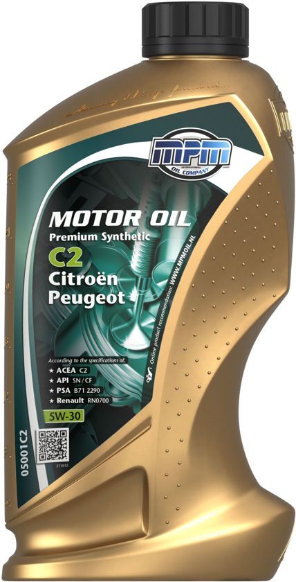 MPM international oil company motorolie 5w30 C2 volledig synthetisch 1 liter