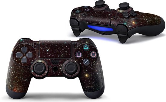 Gratis2day.nl PS4 dualshock Controller PlayStation sticker skin Galaxy Black