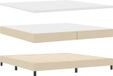 vidaXL Boxspringbed met hoofdeinde Crème 200 x 200 cm Stof