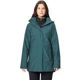 VAUDE Damen-Parka "Idris 3in1 IV" mit angeschnittener Kapuze, dark fjord green, Gr. 42