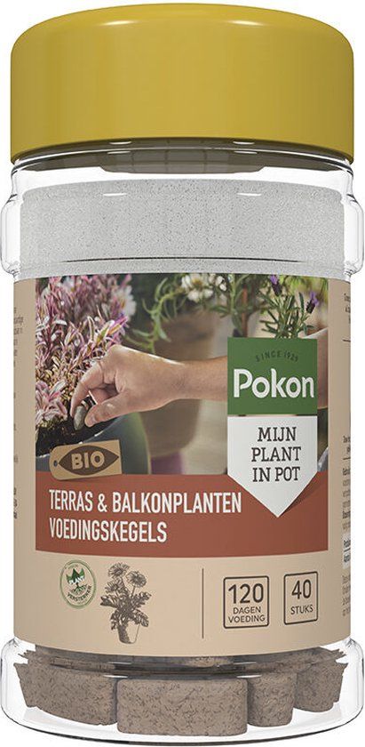 Pokon Bio Voedingskegels voor Terras- & Balkonplanten - 40 stuks