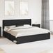 vidaXL Bedframe met opbergruimte en hoofdbord 2 st Bewerkt hout