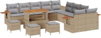 vidaXL Tuinbank Beige en Lichtgrijs