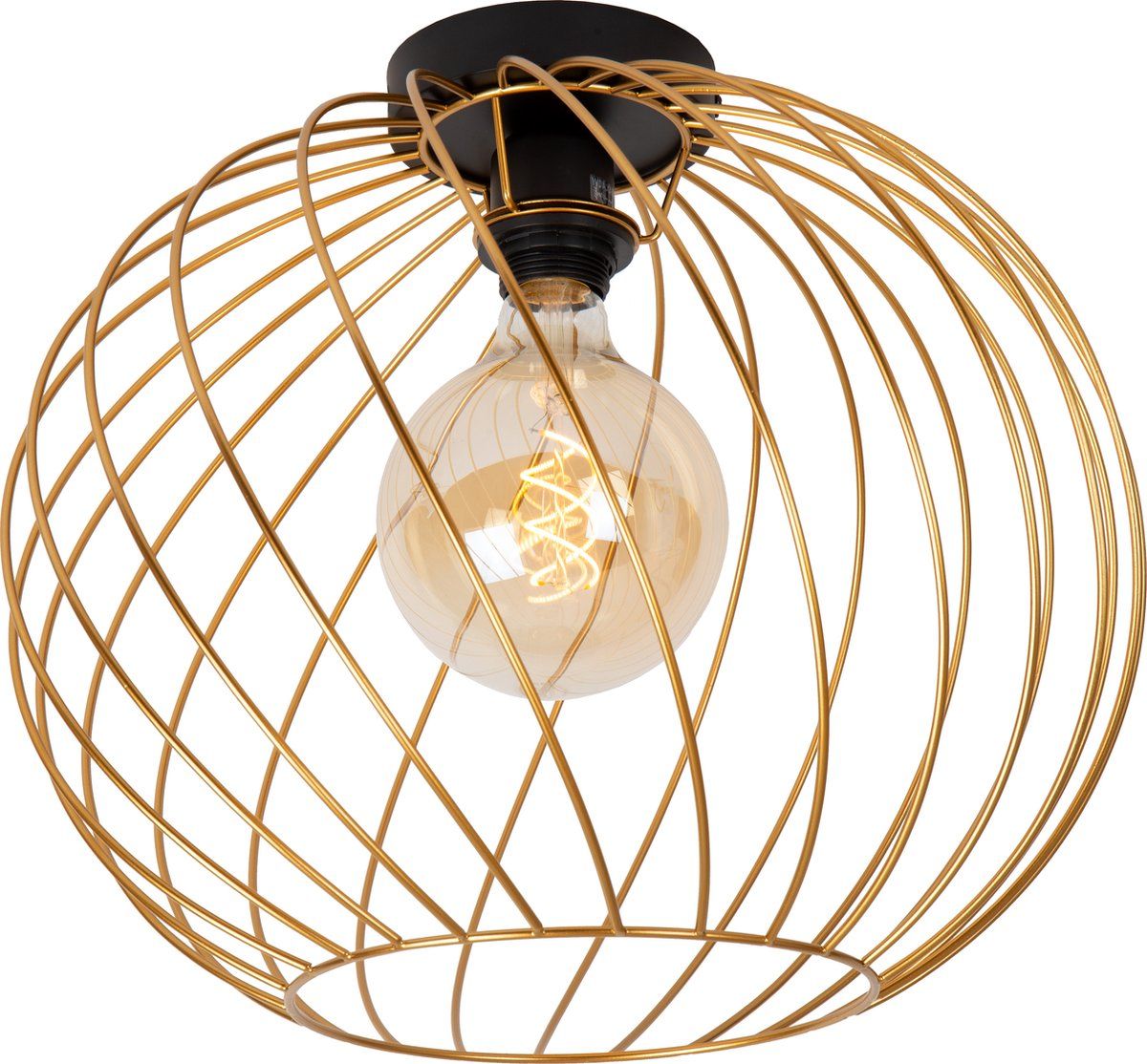 Lucide DANZA Plafonnière - Ø 40 cm - 1xE27 - Mat Goud / Messing