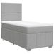 vidaXL Boxspringbed met matras, lichtgrijs, 80x200 cm, gestoffeerd