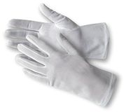 Jah LYC-1 12 paar elastische nylon handschoenen maat 10 wit