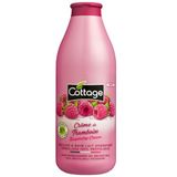 Cottage Douchegel & bad, hydraterende melk, frambozencrème, 97% ingrediënten van natuurlijke oorsprong, 750 ml, geproduceerd in Frankrijk