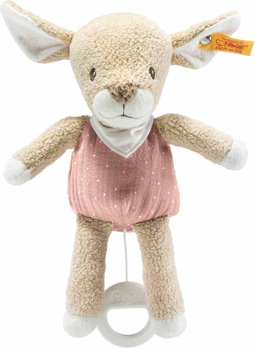 Steiff Raja hert muziekdoos, beige/roze