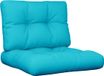 VidaXL Palletkussens 2 st stof turquoise