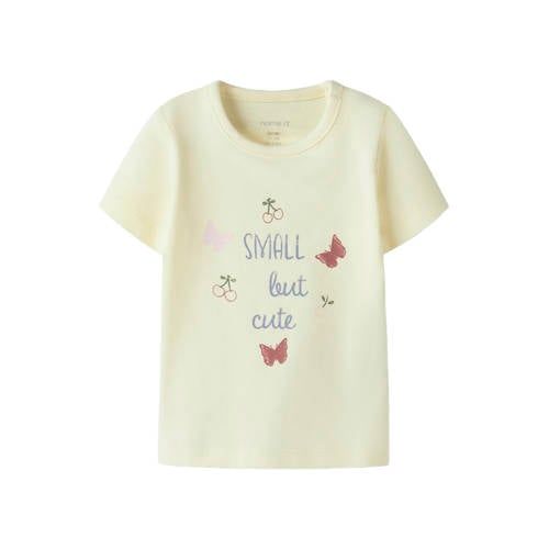 NAME IT BABY T-shirt lichtgeel