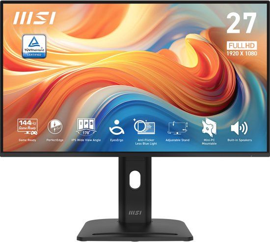 MSI PRO MP275PG E14 computer monitor 68,6 cm (27") 1920 x 1080 Pixels Full HD LCD Zwart