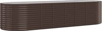 vidaXL Jardinière 322x100x68 cm acier galvanisé marron