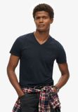 Superdry T-shirt Homme Col en V Coton Bleu Taille L