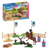 PLAYMOBIL I Love Horses 72130 Piste d'équitation, parcours d'obstacles avec éléments naturels, podium de remise des prix et accessoires pour chevaux, pour enfants à partir de 4 ans