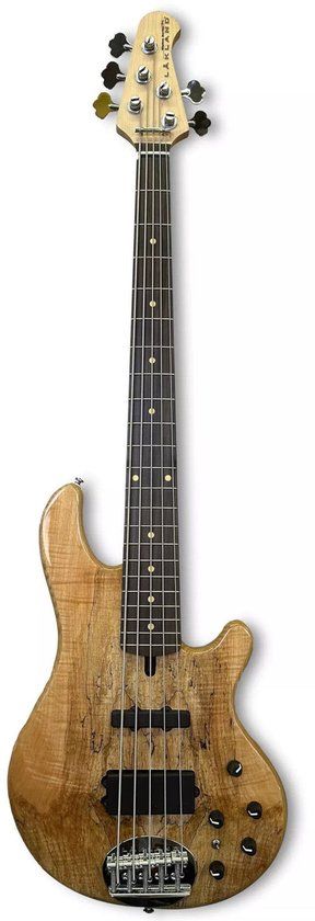 Lakland Skyline 55-02 Deluxe Natural Gloss Spalted Maple Top 5-String Electric Bass Guitar