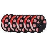 Manutan Expert Ruban de délimitation rouge-blanc - Lot de 5