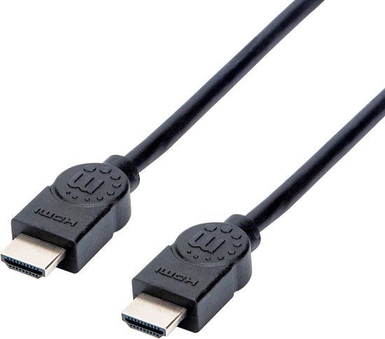 Manhattan 355308 HDMI-kabel HDMI Aansluitkabel HDMI-A-stekker, HDMI-A-stekker 1.50 m Zwart 4K UHD
