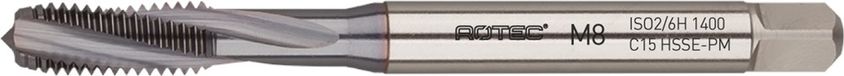 Rotec HSSE-PM 1400 Machinetap DIN 371C/15° M 8 TiCN - 347.0800C