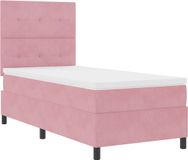 vidaXL Boxspringbed met hoofdeinde Roze 80 x 200 cm Fluweel