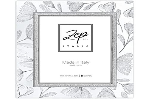 Zep S.r.l SIRACUSA fotolijst van zilverplaat, 13 x 18 cm, horizontaal, verzilverd, Made in Italy